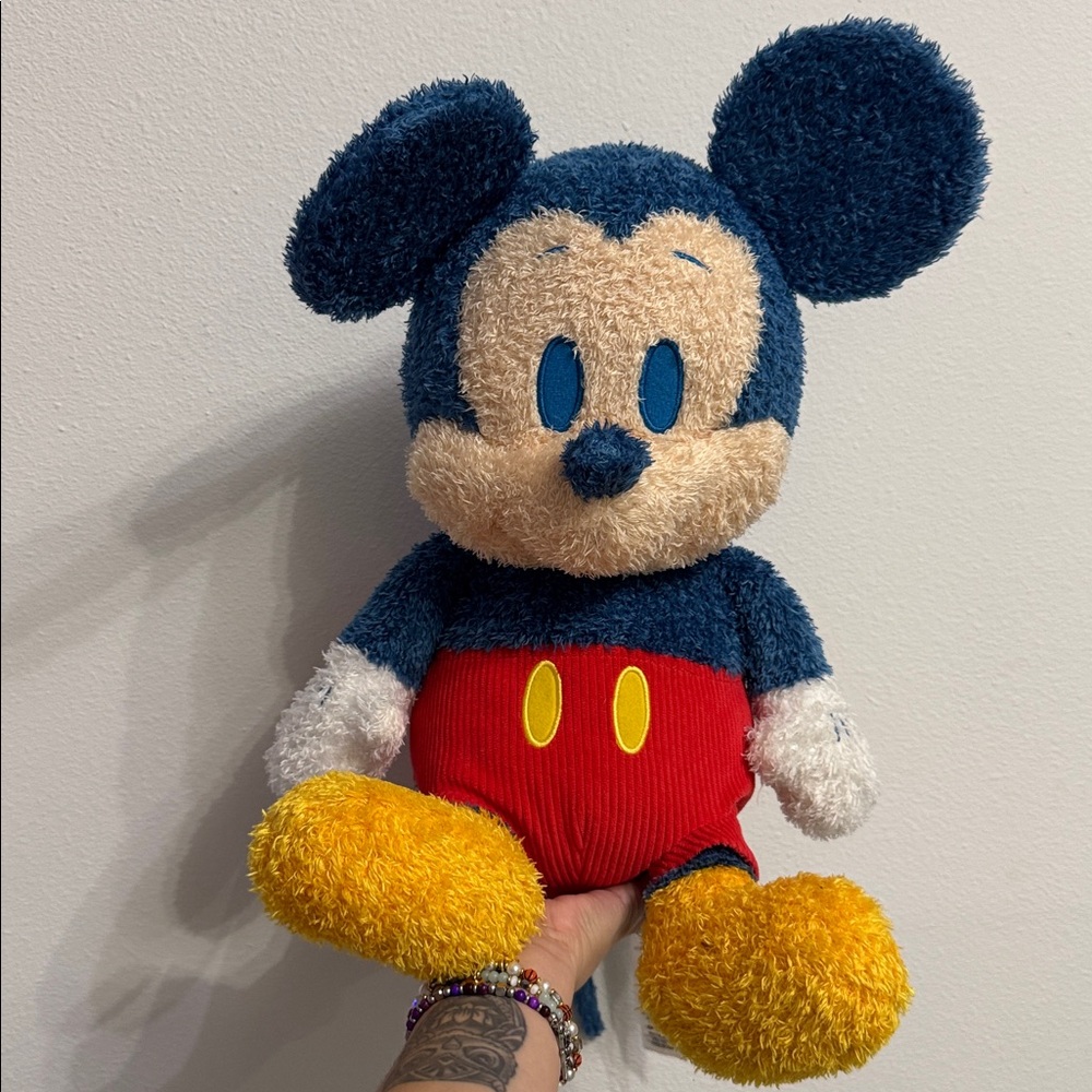 Disney Plush Mickey Mouse Stuffed Toy - Blue, Red, Yellow, Cream